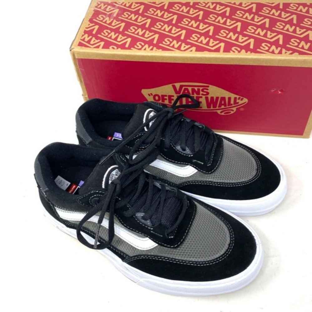 VANS Wayvee Shoes Low Suede Mesh Black Gray Sneakers Skate MENS SIZE 7.0 - Picture 7 of 10